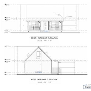 20' x 26' Adirondack Cabin w/ Loft Bedroom Architectural Plans - Custom 650SF Modern Cabin Blueprint image 7