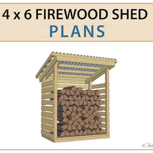 4x6 Firewood Shed Plans | 1 Cord Wood Shed DIY Build
