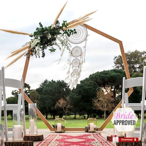 Heptagon Wedding Arbor DIY Plans PDF - Geometric Arch Build Instructions