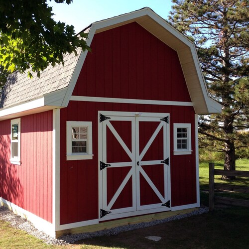 DIY 10x12 Barn Style Shed With a Loft Plans two Story Shed Etsy