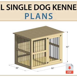 XL Dog Kennel DIY Build Plans Large Great Dane Crate Digital PDF image 1