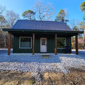 20' x 26' Adirondack Cabin w/ Loft Bedroom Architectural Plans - Custom 650SF Modern Cabin Blueprint image 11