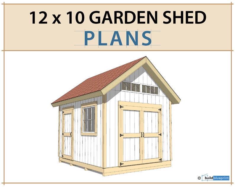 12x10 Garden Shed Plans and Build Guide DIY Woodworking Instructions image 8