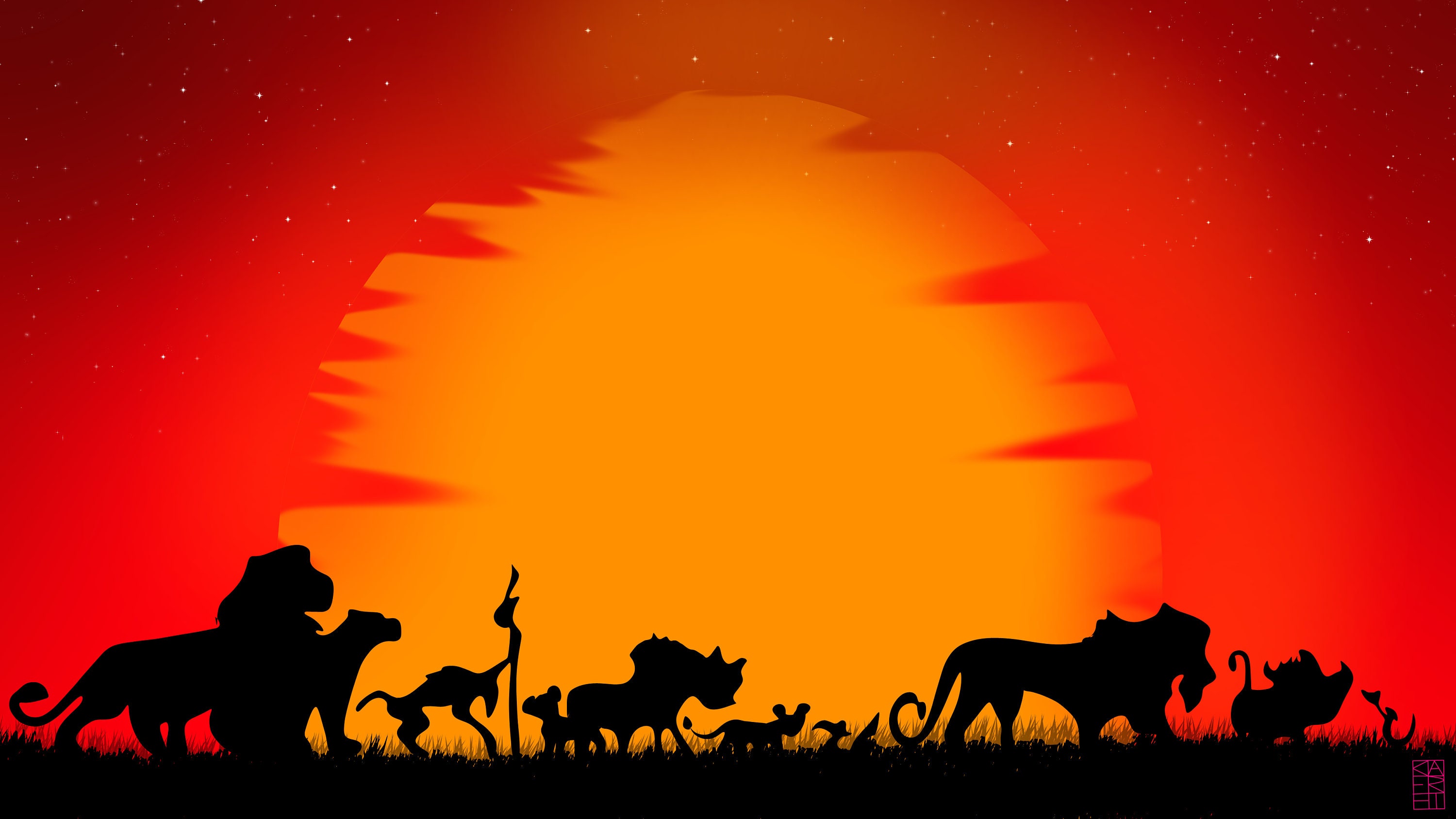 Lion King Inspired Sunset 4k Wallpaper 3840x2160 Etsy