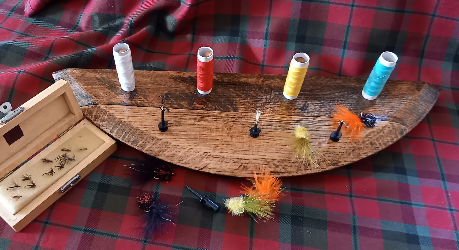 Fly Fishing Tying Station With Thread Spool Holders and Etsy UK
