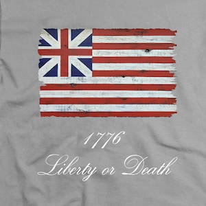 GRAND UNION FLAG/1776/T-Shirt/Philip Marc/Sons of Liberty/Unisex/Liberty or Death/Patriotic Tee/Flag Shirt/Red White and Blue/Patriotism