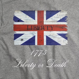 Battle of LEXINGTON and CONCORD FLAG T-Shirt/Philip Marc/Sons of Liberty/Unisex/Red White and Blue/Liberty or Death/Flag Shirt/Patriotic Tee