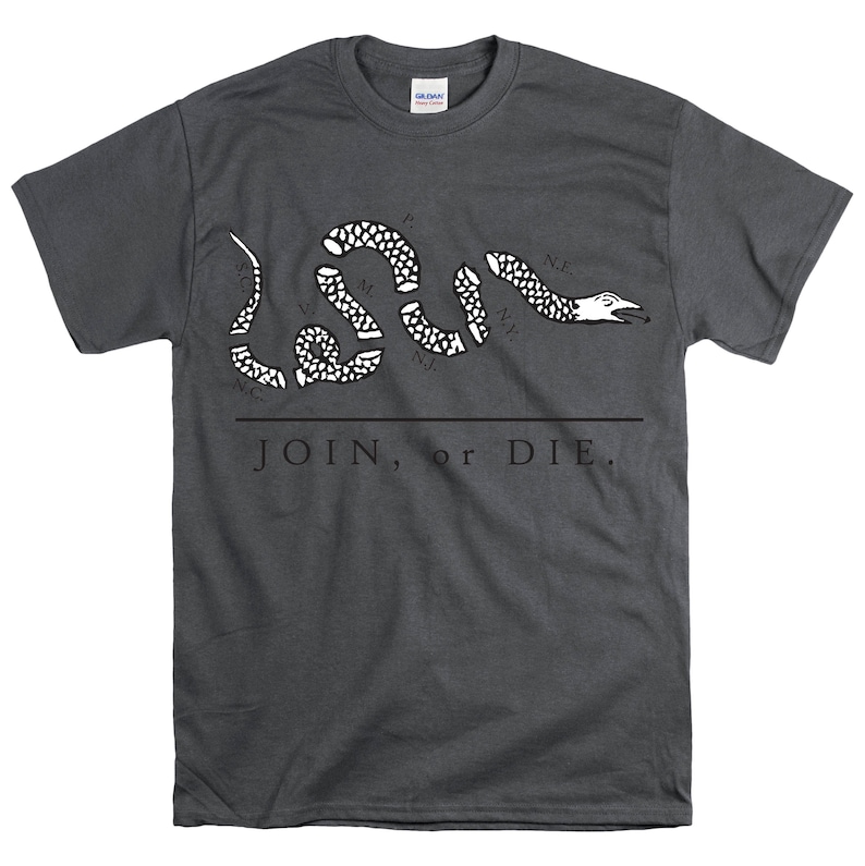 JOIN OR DIE T-shirt/ben Franklin/patriotism/join or Die - Etsy