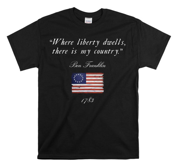 BEN FRANKLIN QUOTE Where Liberty Dwells There is My | Etsy