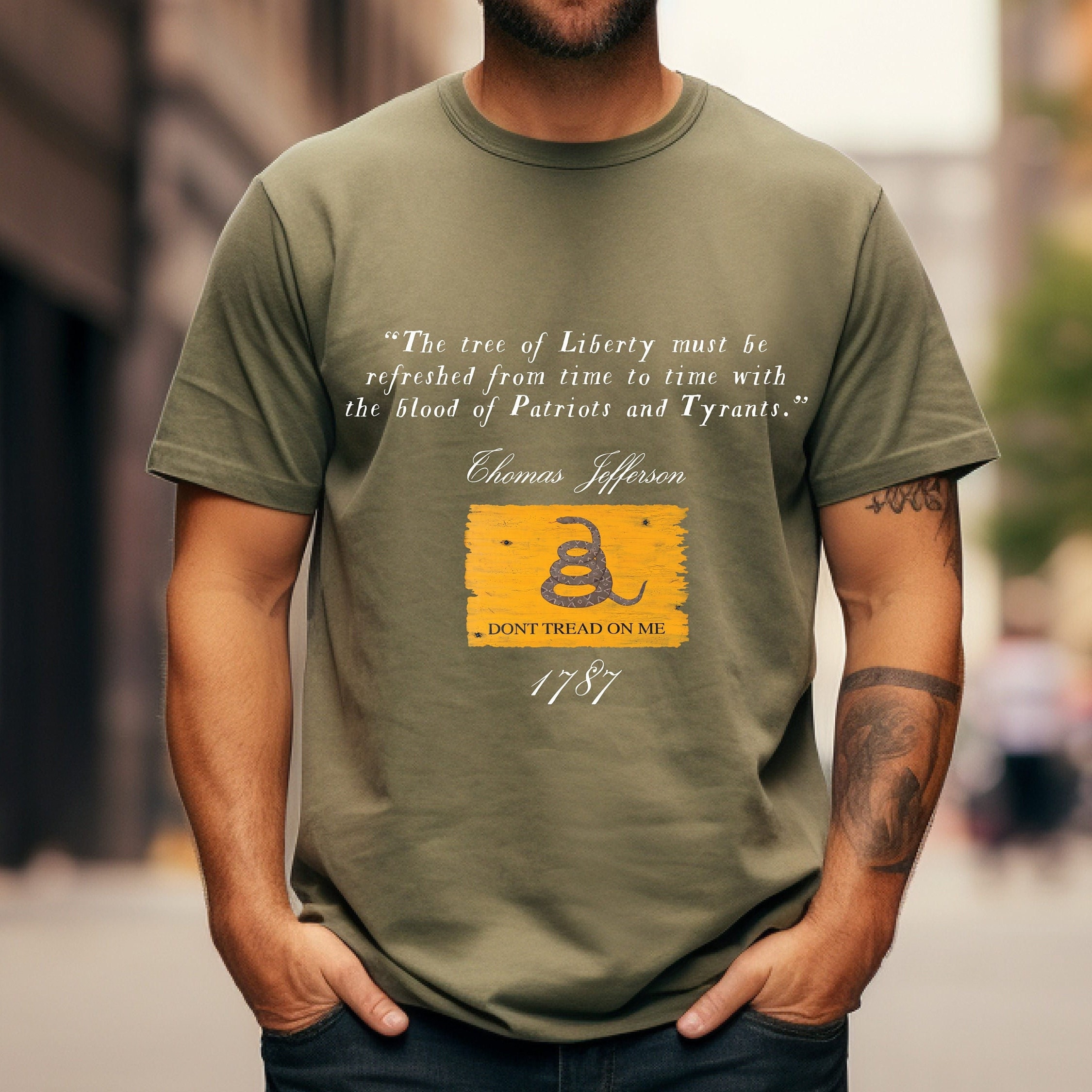 Grunt Stile Gadsden Di Base T-Shirt-Heavy Metal