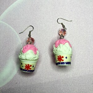 Dangling Ice Cream Cup Earrings