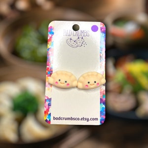 Happy Smiling Dumpling Stud Earrings