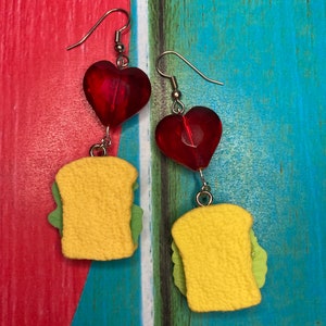 Dangling Tasty Sandwich Earrings
