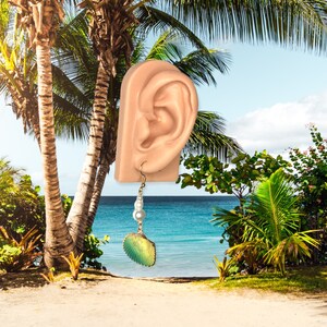 Seashell and Pearls Dangle Earrings