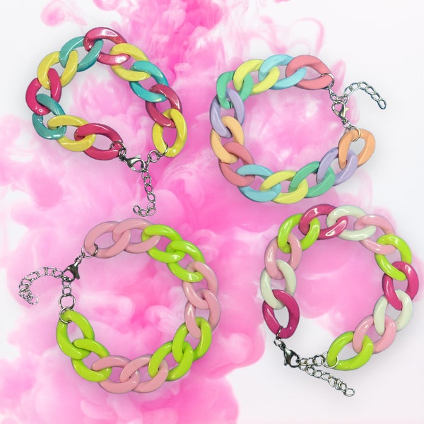 Acrylic Chain Link Bracelet