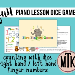 Five Fingers is a Fun, Fast-Paced Dice Board Game for Beginner Piano Students