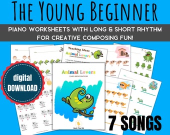 Fun Piano Printable for Preschool Learning | Long & Short Rhythm Preschool Worksheets