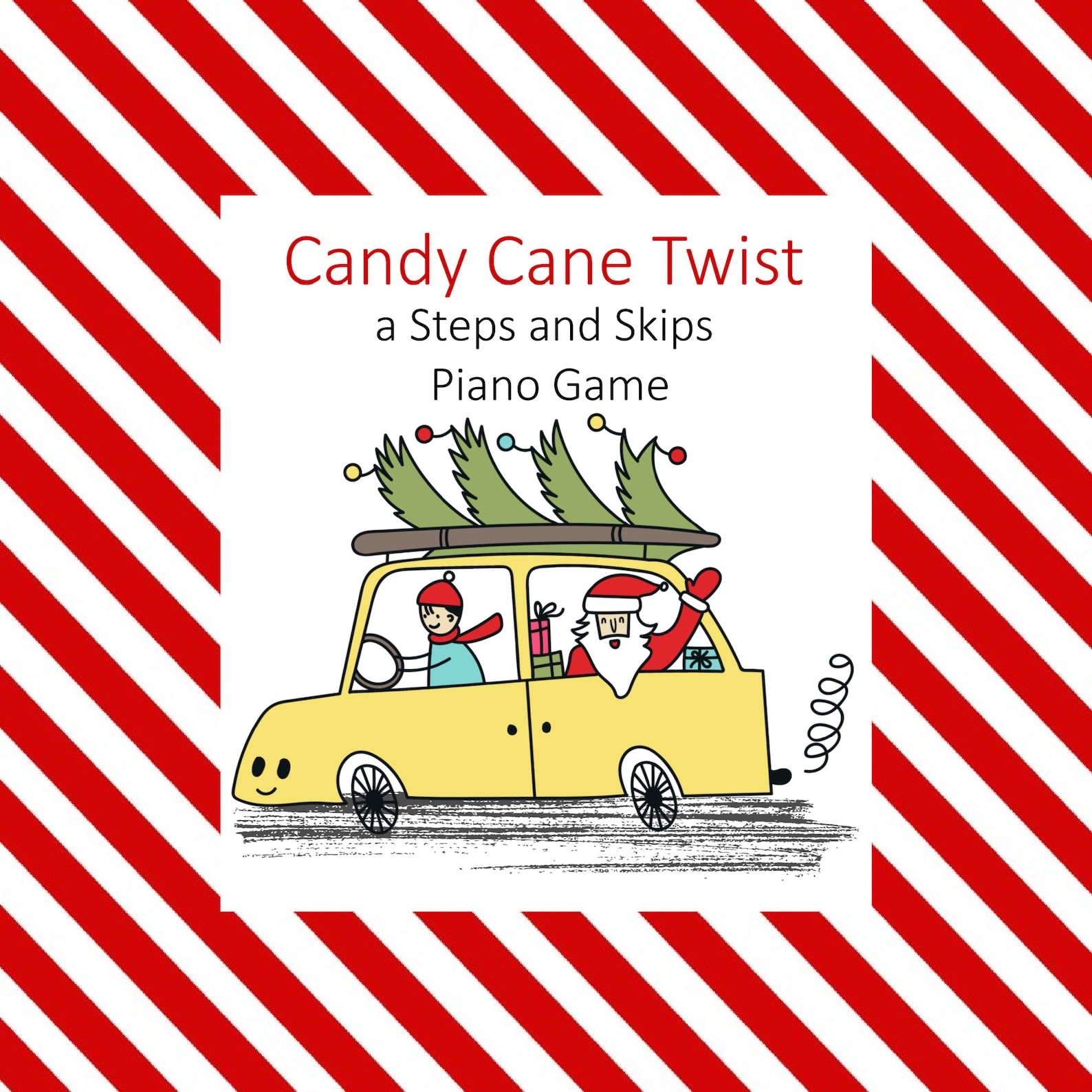 Candy Cane Twist Piano Game Etsy