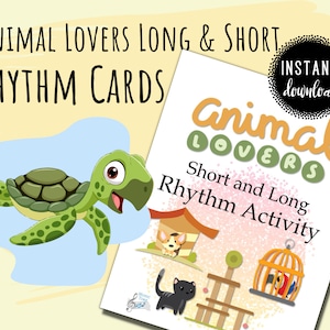 Preschool Learning with Long & Short Rhythm Cards Will Make Beginner Piano Lessons So Much Fun!
