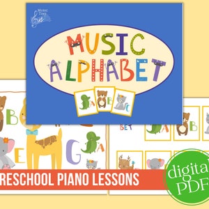Music Alphabet Animals Matching Card Game Piano Printable