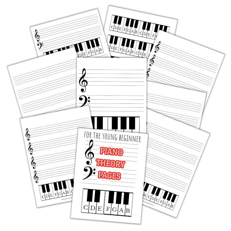 Fun Piano Lesson Activities Music Note Flashcards Piano | Etsy