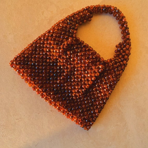 Vintage Amber Beaded Purse