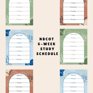 NBCOT 6-Week Study Schedule
