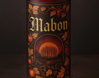 Mabon Ritual Candle: Autumn Equinox, Harvest Blessing, Ancestor Offering