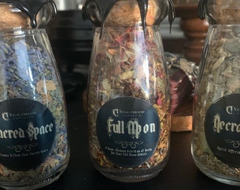 Full Moon Incense, Necromancy Incense, Sacred Space Incense, Loose-leaf Herbal Blend, Resin