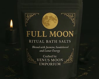 Full Moon Ritual Bath Salts — Jasmine, Sandalwood, Lunar Energy | Venus Moon Emporium
