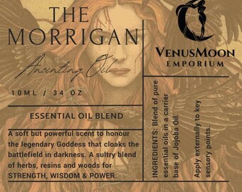 THE MORRIGAN Anointing Oil • Celtic Goddess Ritual Oil • Strength, Wisdom & Power