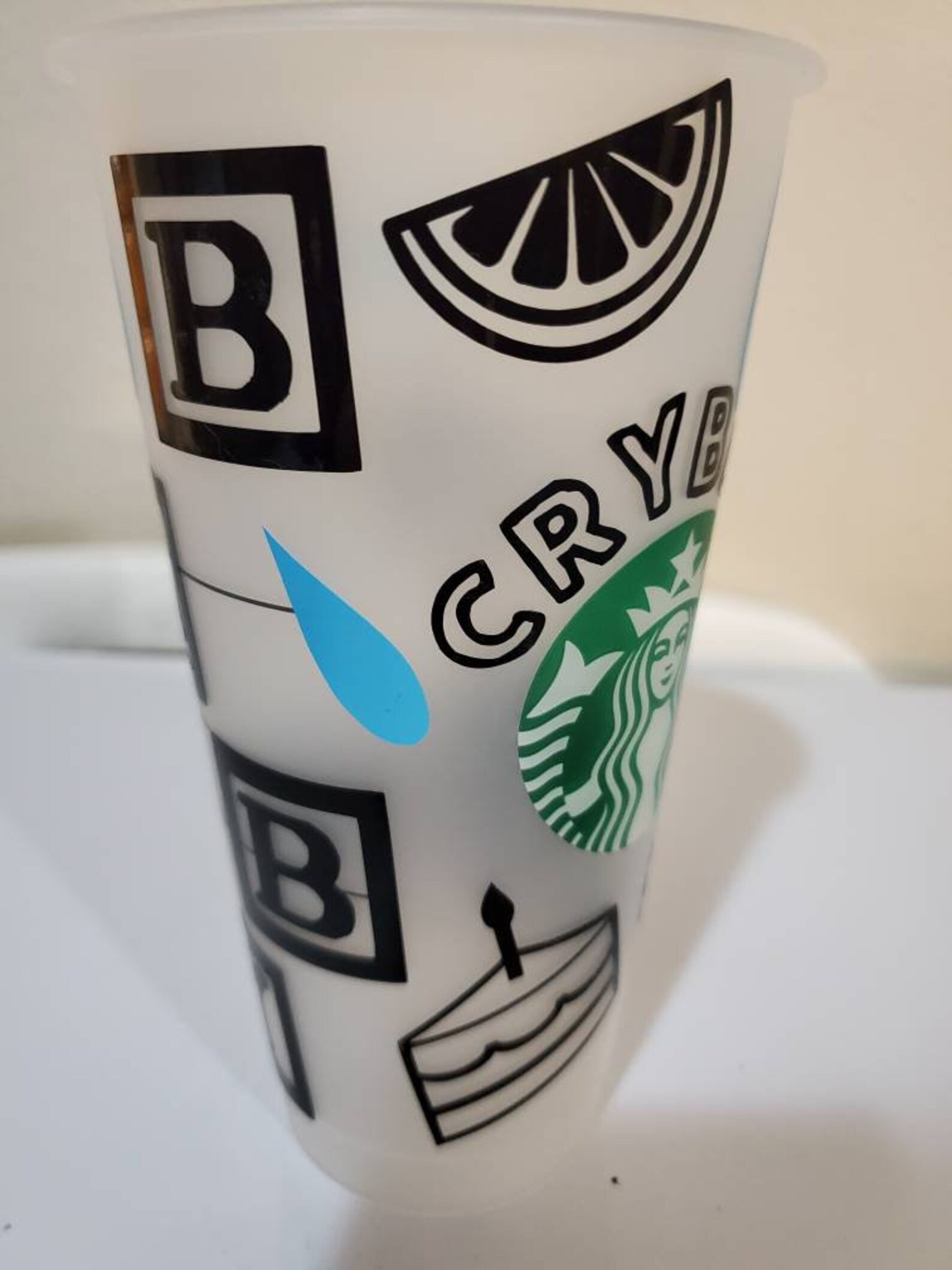 Cry Baby Custom Starbucks cups Etsy