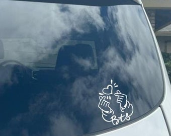 BTS Decal/ Army/White Decal/ Car Window, Yeti, Laptops, Truck, Locker, iPad