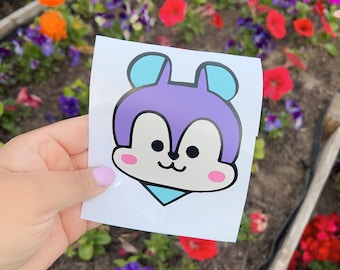 Mang Decal/ BTS/ BT21/ Car Decals/ Cute/ Kawai/ Car Window, Yeti, Laptops, Locker, iPad/ Gas Tank Decal