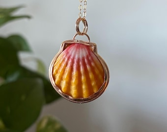 14k Gold Filled Hawaiian Sunrise Shell Pendant