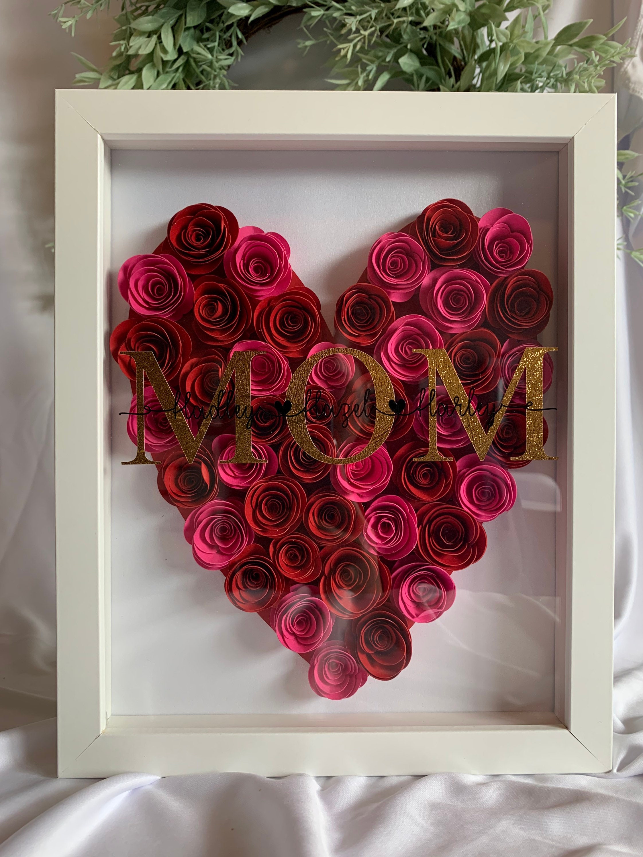 Mom Shadow Box Heart Shadow Box Heart Shadow Box Mom With - Etsy
