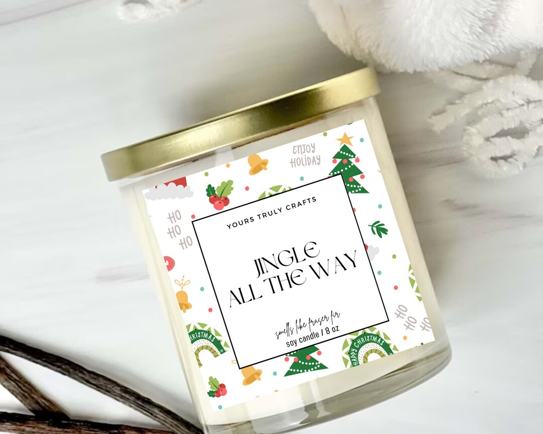 Jingle All the Way Soy Candle Christmas Scented Soy Candle Etsy