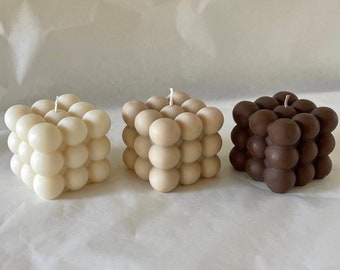 Bubble Candles, Cube Candles, Ombré bubble candles, Soy wax, Scented, Organic, Unique Gift, Wedding Gift, Home Decor