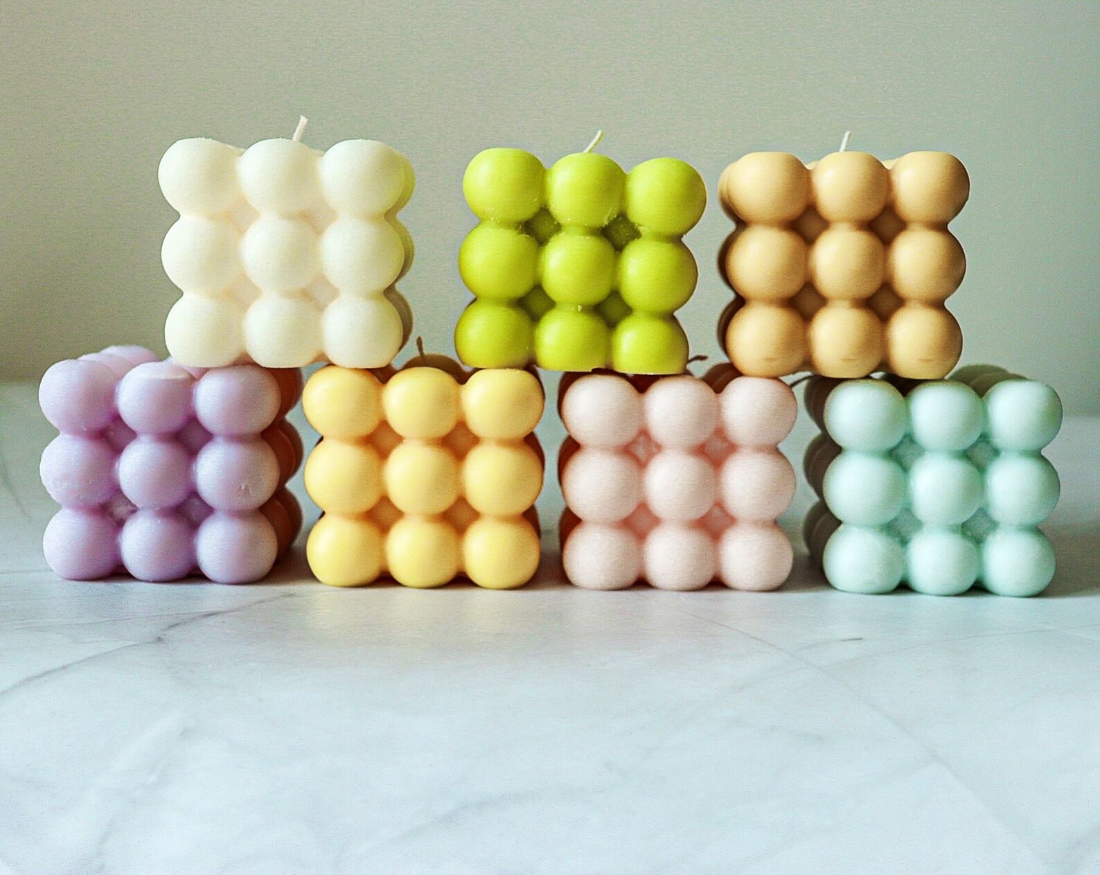 Bubble Candles Cube Candles Ombré bubble candles Soy wax Etsy