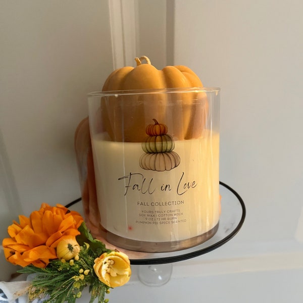 Pumpkin Shaped Candle Etsy