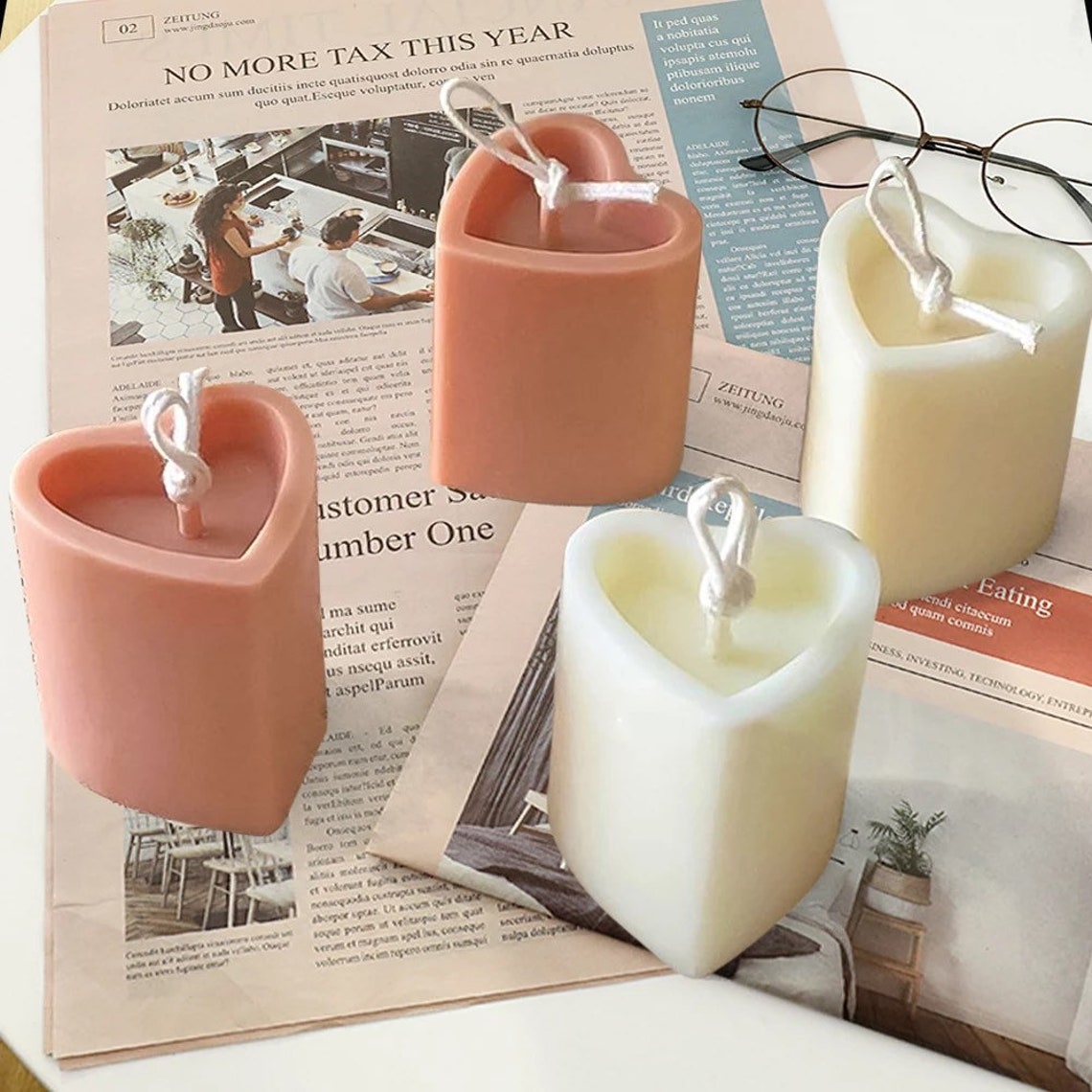 Heart Shaped Candle Best Friend Candles Baby Shower Candle Etsy