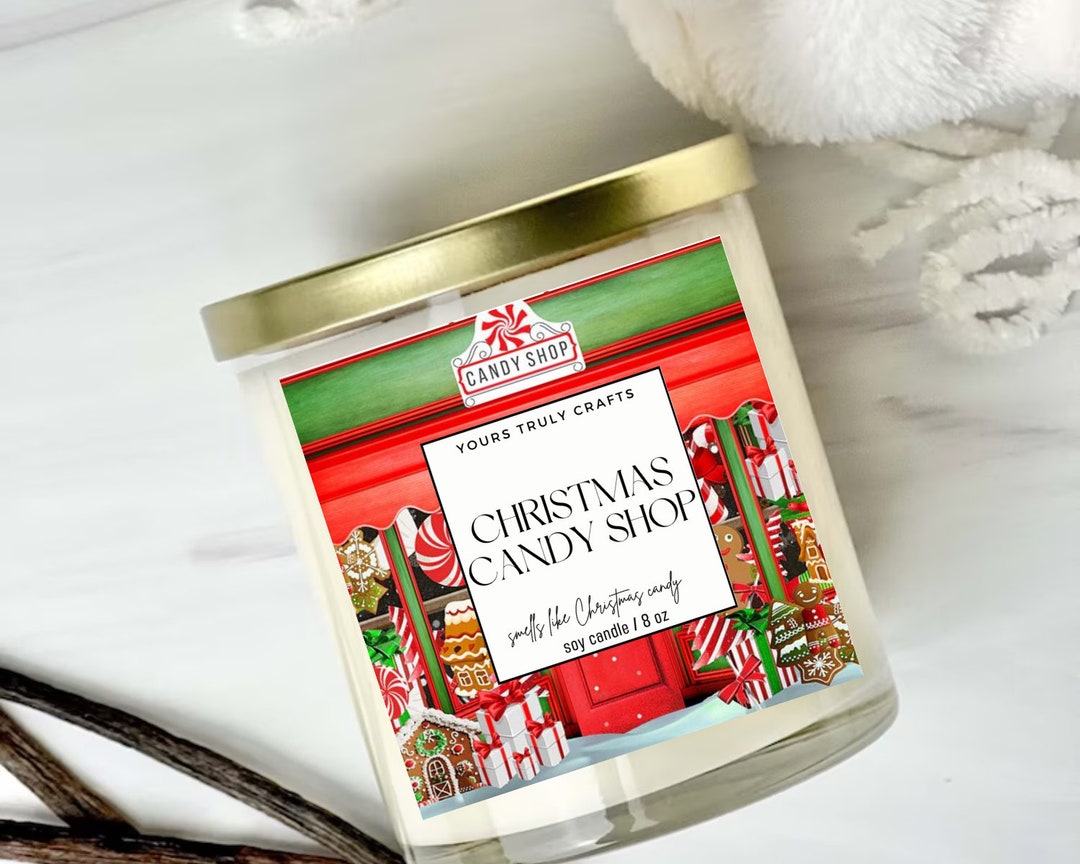 Christmas Candy Shop Soy Candle Christmas Scented Soy Etsy