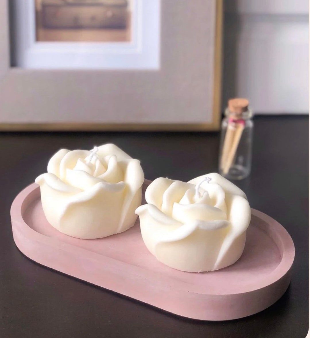 Rose Shape Candle Set , Valentines Day Candle, Unique Gift, Rose Shaped Candle, Engagement