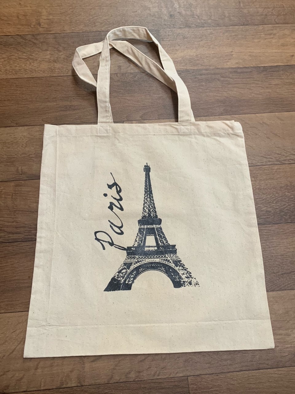 Paris Eiffel Tower Mommy & Me Backpack Set Canvas Travel Bags NWT Set of 2 Custom Paris Bonjour and Eiffel Tower Kids 2-Piece Luggage  main image 4