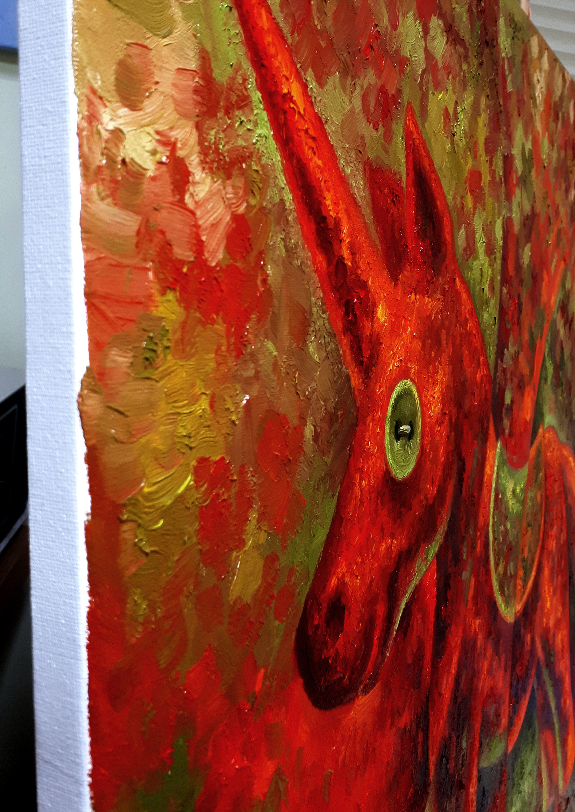 ユニコーン、オリジナル油絵、オリジナルキャンバスアート、ファイン