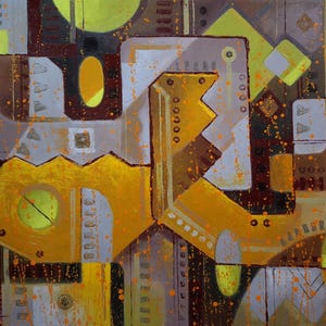 Industrial, Original Oil Painting, Original Canvas Art, Fine Art, Living Room Wall Art
