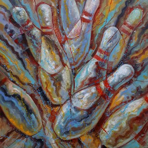 Strike, Original Oil Painting, Original Canvas Art, Fine Art, Living Room Wall Art, Colorful Canvas Art