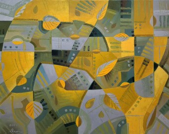 October Wind, Original Oil Painting on Canvas, 23.6 x 33.5 inch