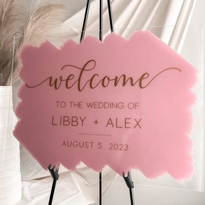 Acrylic Wedding Welcome Sign | Wedding Decor