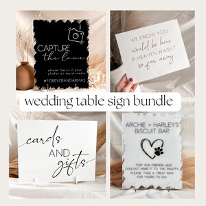 4 Customizable Table Signs Bundle | Wedding Decor